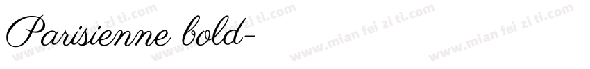 Parisienne bold字体转换